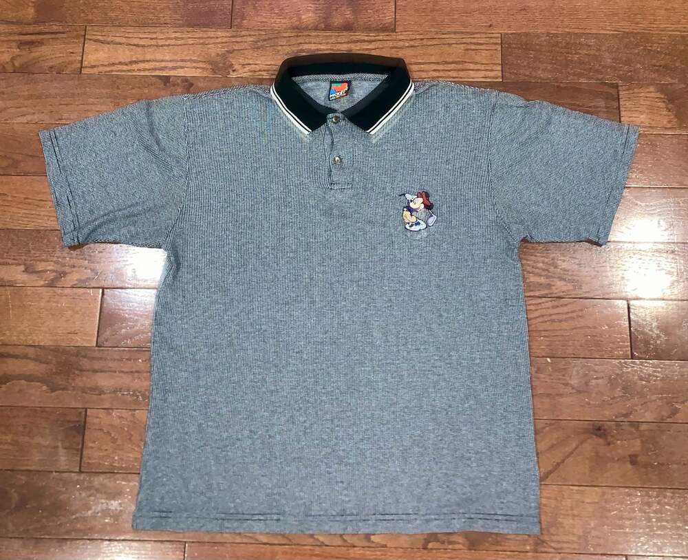Vintage Mickey Unlimited‎ Polo Shirt Embroidered Golf Size L Gray